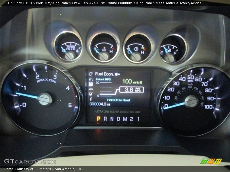 White Platinum / King Ranch Mesa Antique Affect/Adobe 2015 Ford F350 Super Duty King Ranch Crew Cab 4x4 DRW