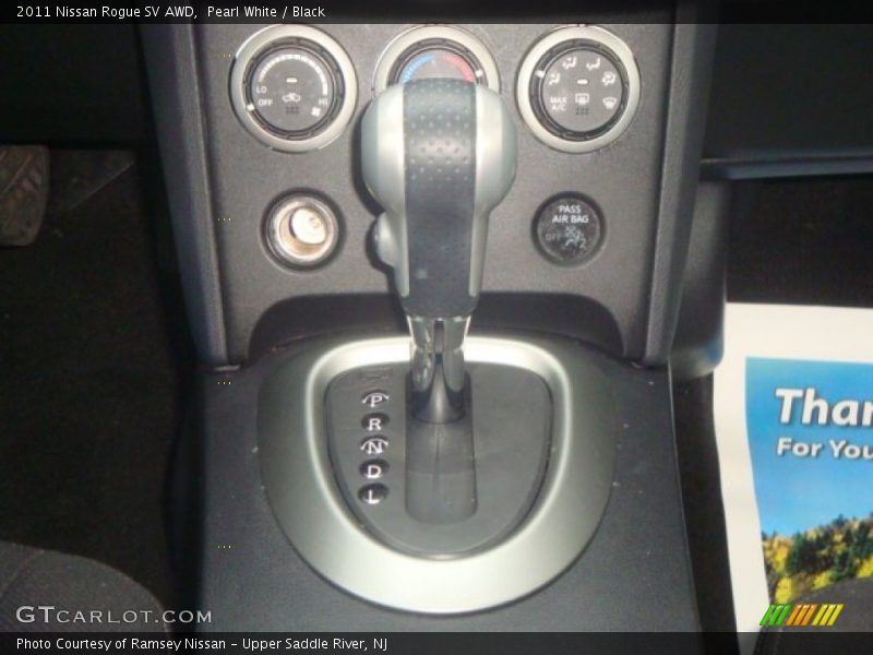 Pearl White / Black 2011 Nissan Rogue SV AWD