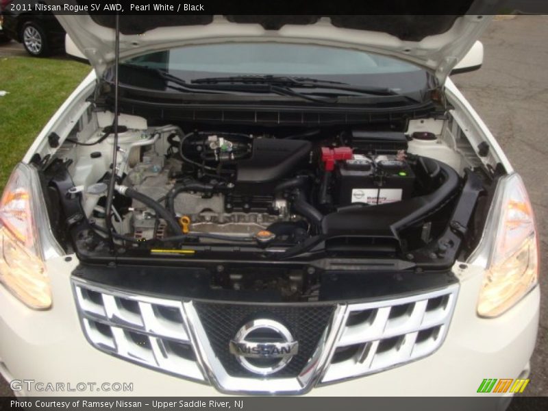 Pearl White / Black 2011 Nissan Rogue SV AWD