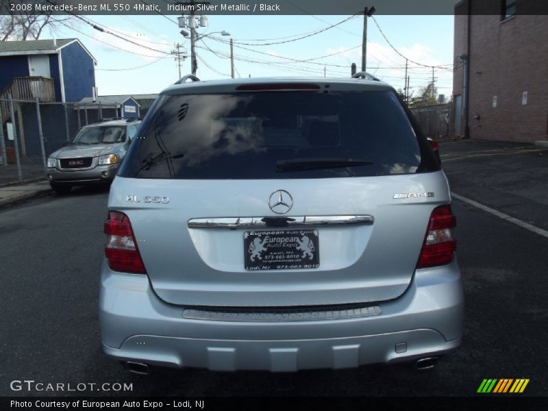 Iridium Silver Metallic / Black 2008 Mercedes-Benz ML 550 4Matic