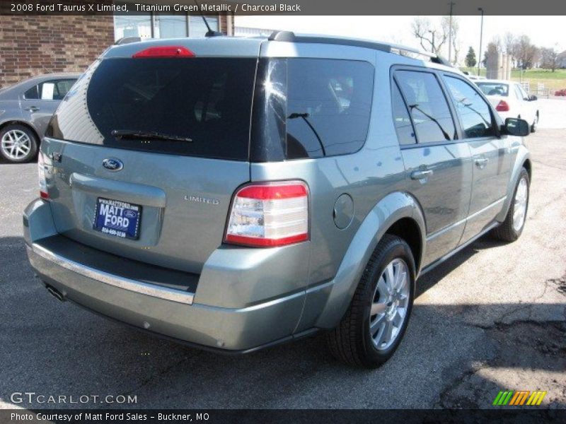 Titanium Green Metallic / Charcoal Black 2008 Ford Taurus X Limited
