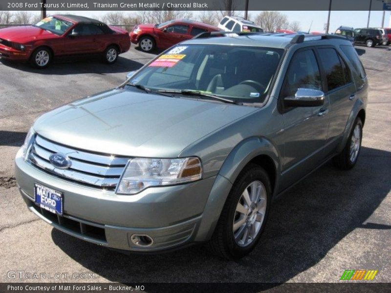 Titanium Green Metallic / Charcoal Black 2008 Ford Taurus X Limited