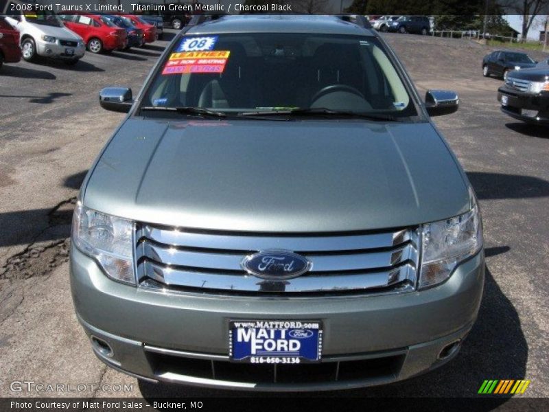 Titanium Green Metallic / Charcoal Black 2008 Ford Taurus X Limited
