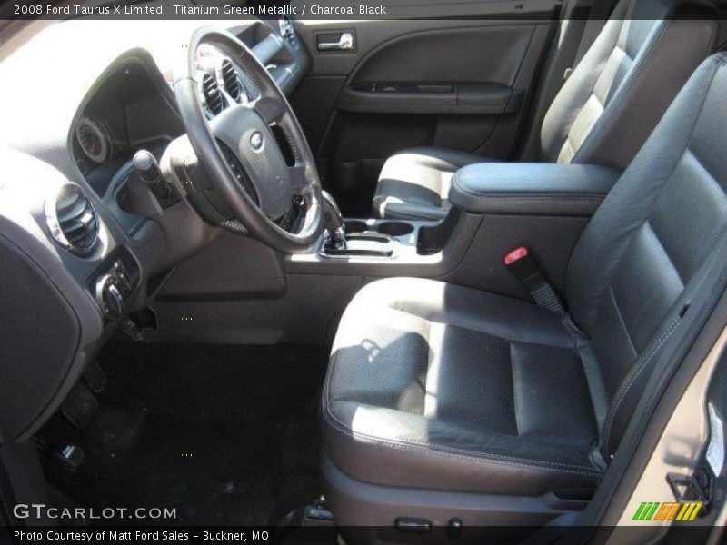 Titanium Green Metallic / Charcoal Black 2008 Ford Taurus X Limited