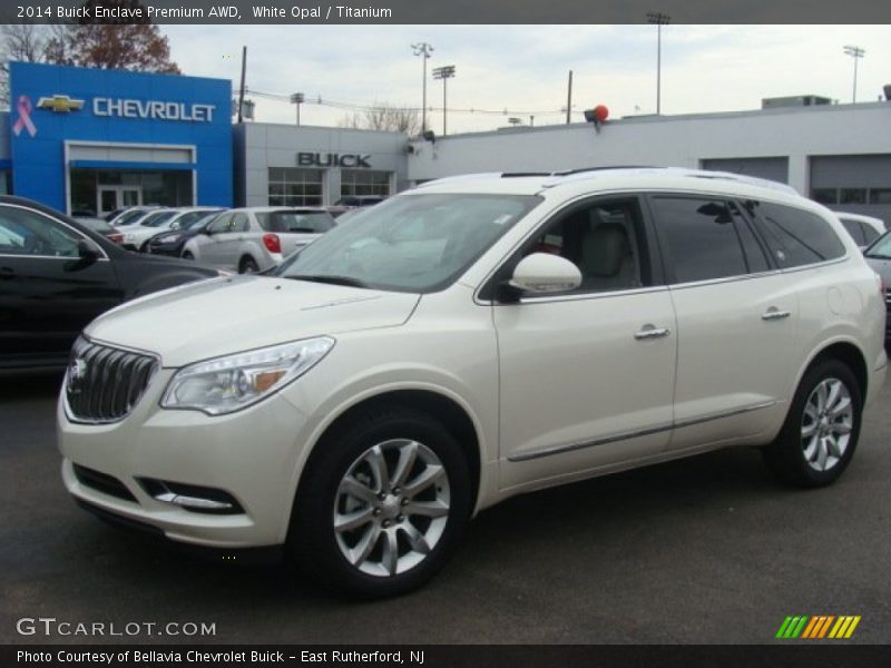 White Opal / Titanium 2014 Buick Enclave Premium AWD