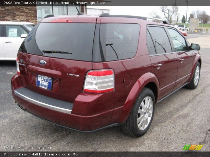 Merlot Metallic / Medium Light Stone 2008 Ford Taurus X Limited