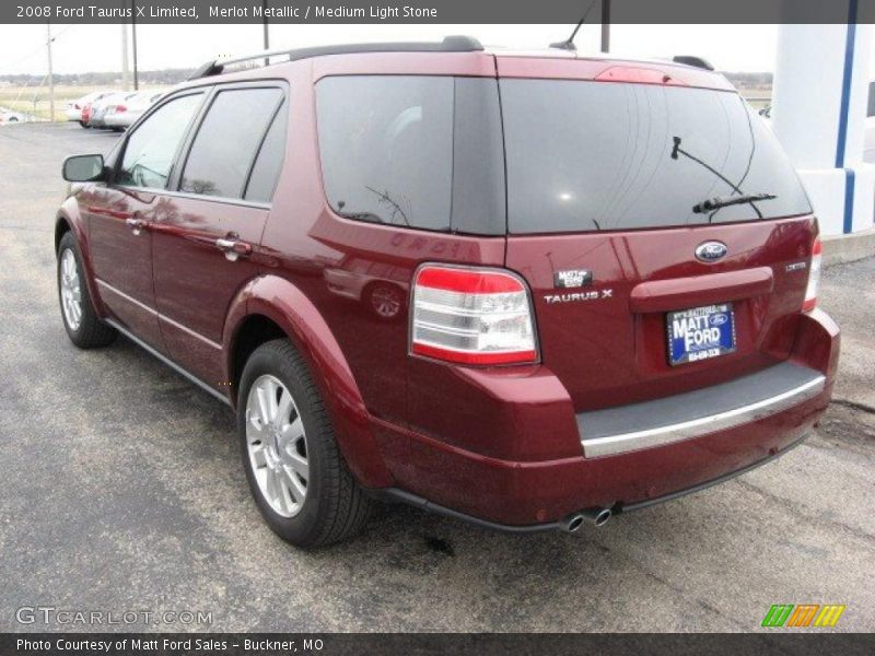 Merlot Metallic / Medium Light Stone 2008 Ford Taurus X Limited