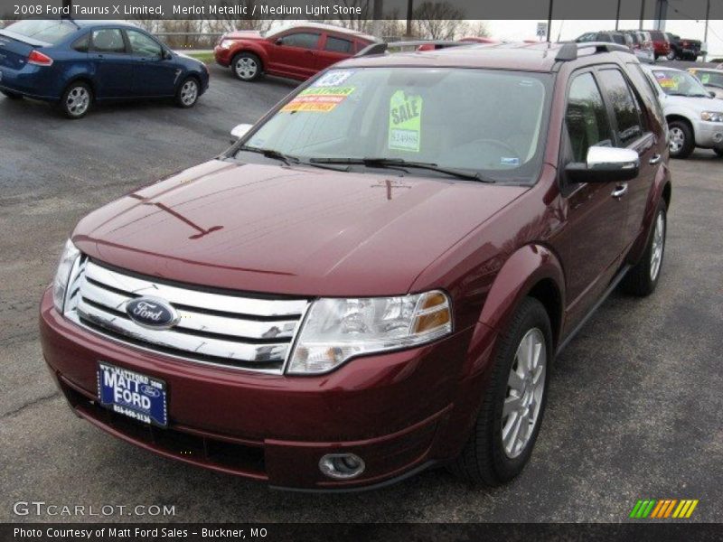 Merlot Metallic / Medium Light Stone 2008 Ford Taurus X Limited