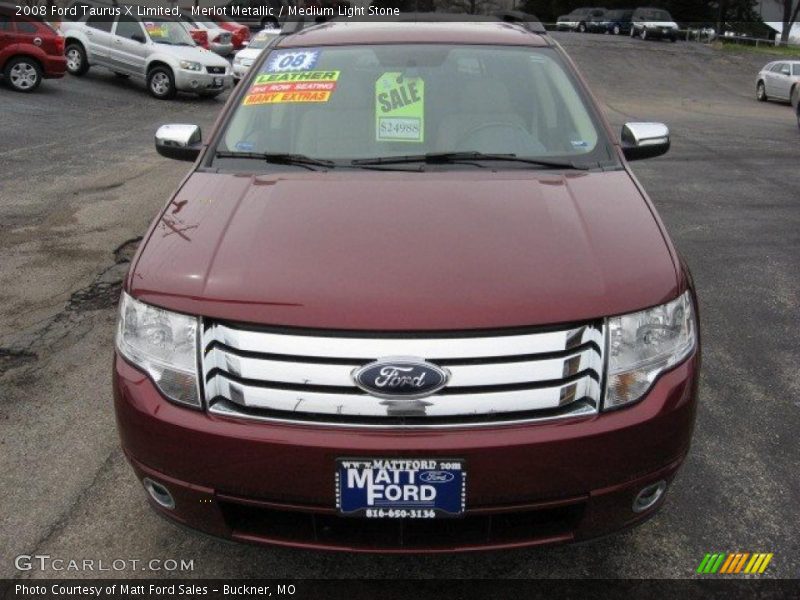 Merlot Metallic / Medium Light Stone 2008 Ford Taurus X Limited