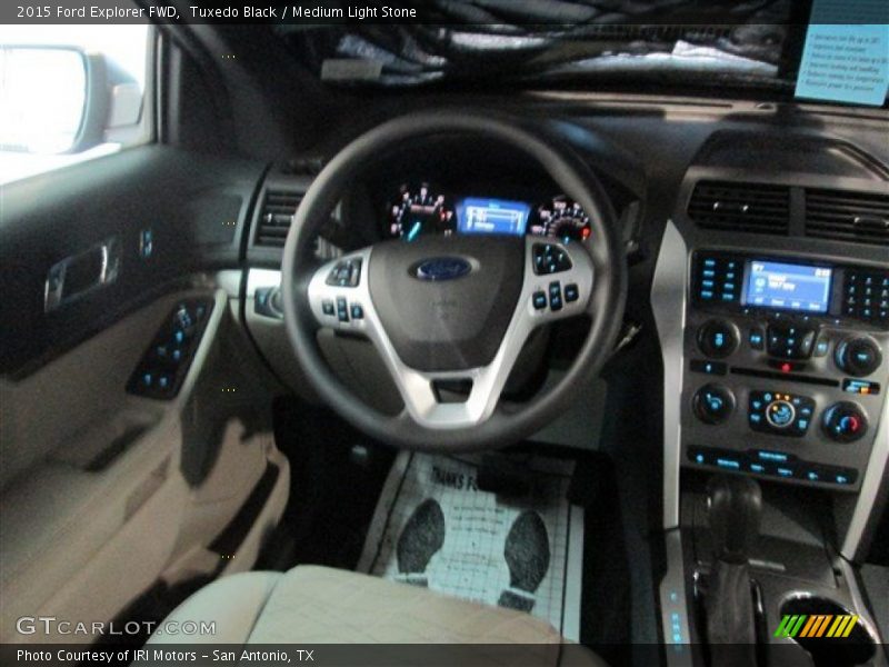 Tuxedo Black / Medium Light Stone 2015 Ford Explorer FWD
