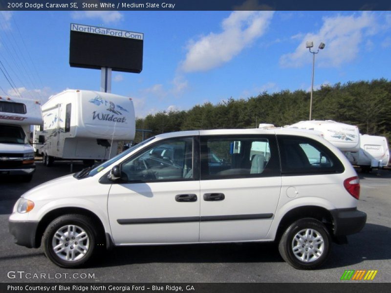 Stone White / Medium Slate Gray 2006 Dodge Caravan SE