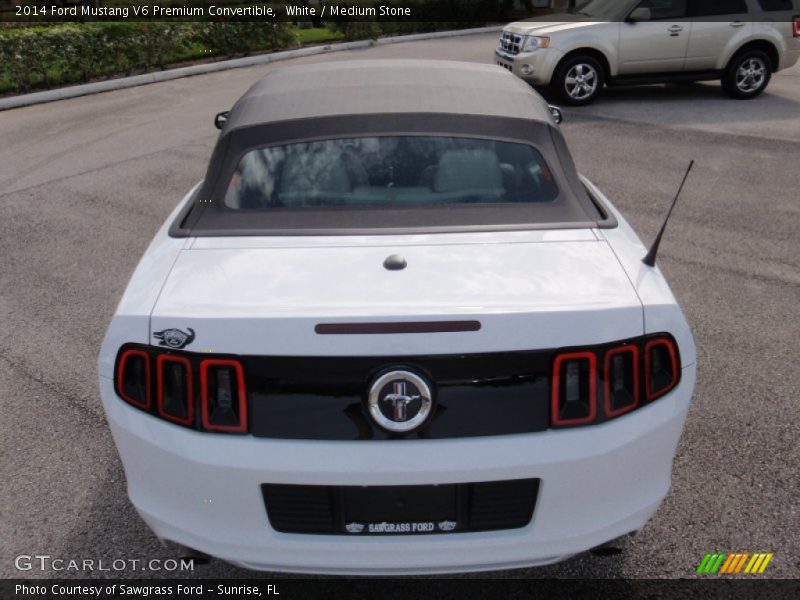 White / Medium Stone 2014 Ford Mustang V6 Premium Convertible