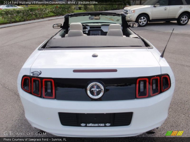 White / Medium Stone 2014 Ford Mustang V6 Premium Convertible