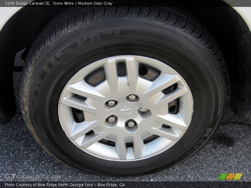 Stone White / Medium Slate Gray 2006 Dodge Caravan SE