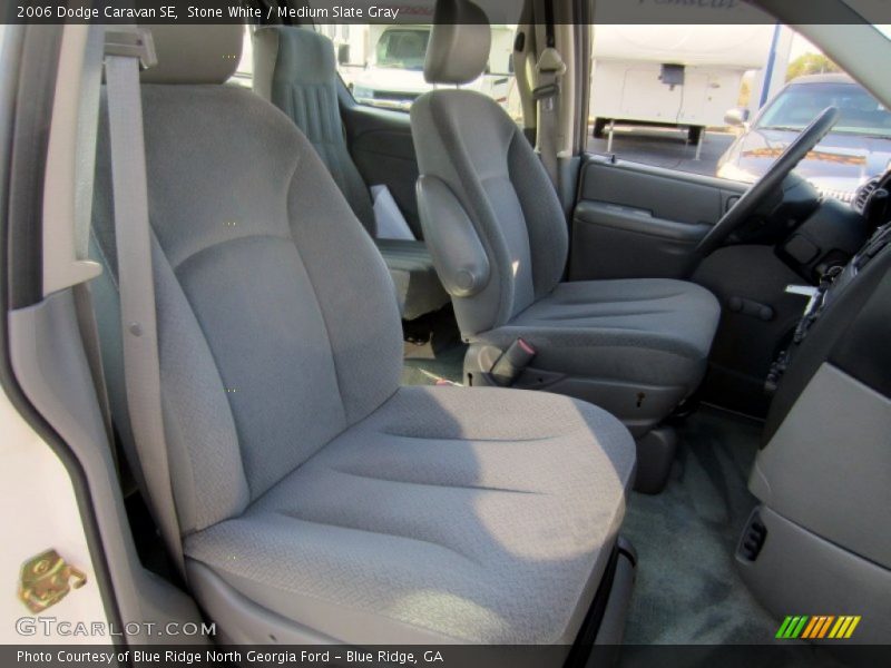 Stone White / Medium Slate Gray 2006 Dodge Caravan SE