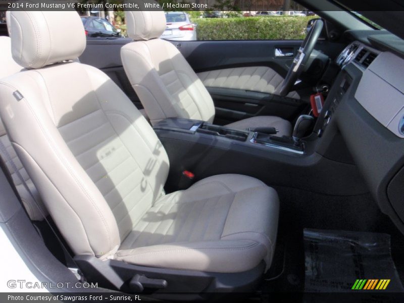 Front Seat of 2014 Mustang V6 Premium Convertible