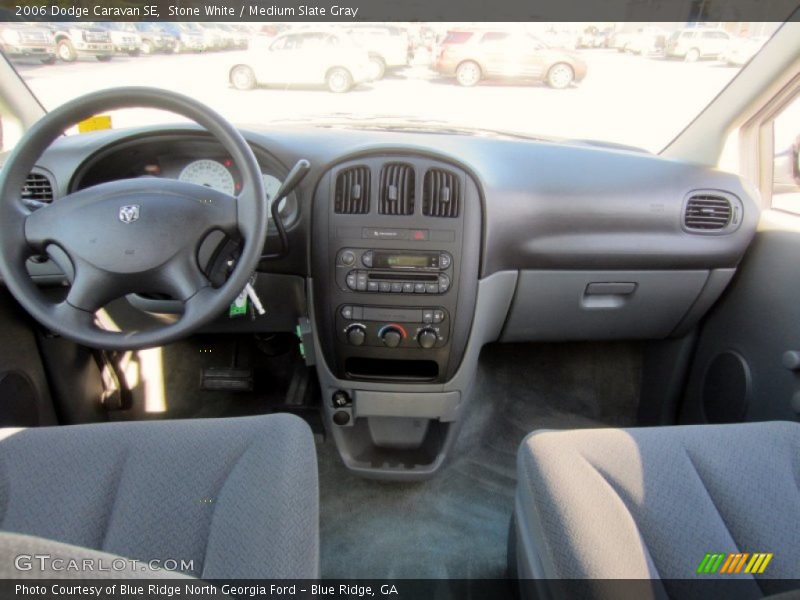 Stone White / Medium Slate Gray 2006 Dodge Caravan SE