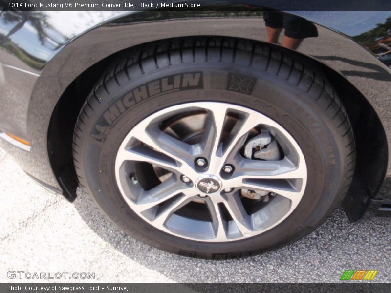 Black / Medium Stone 2014 Ford Mustang V6 Premium Convertible