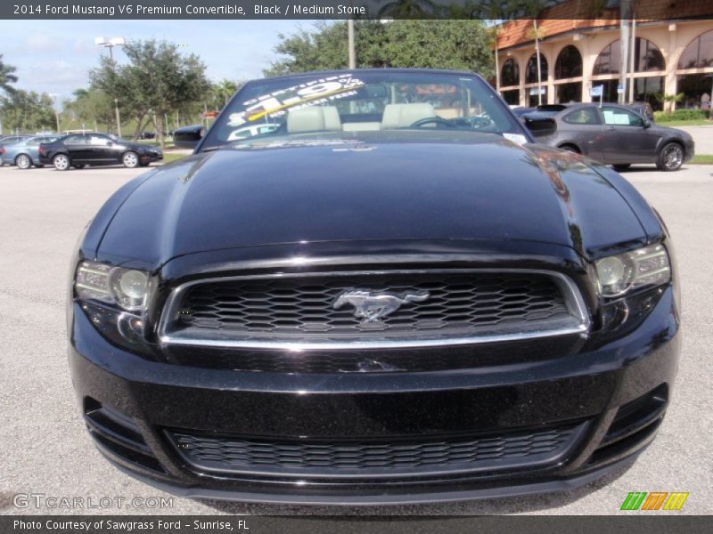 Black / Medium Stone 2014 Ford Mustang V6 Premium Convertible