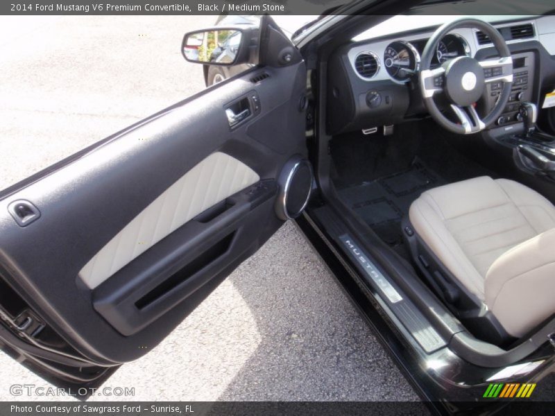 Black / Medium Stone 2014 Ford Mustang V6 Premium Convertible