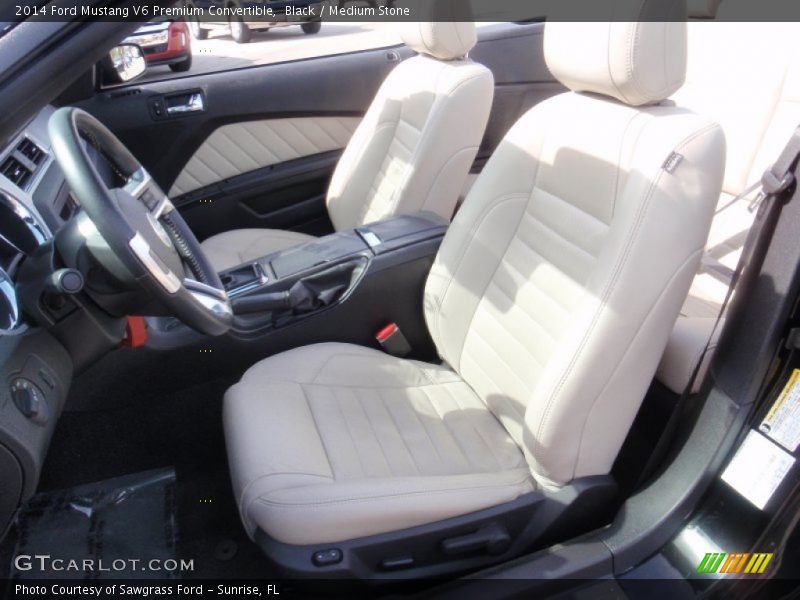 Black / Medium Stone 2014 Ford Mustang V6 Premium Convertible