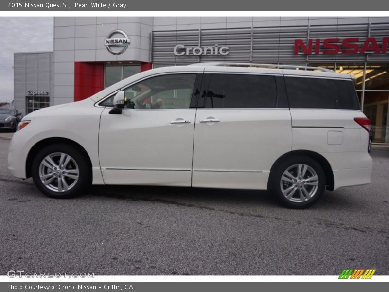 Pearl White / Gray 2015 Nissan Quest SL