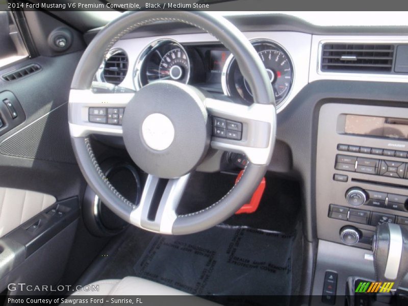 Black / Medium Stone 2014 Ford Mustang V6 Premium Convertible