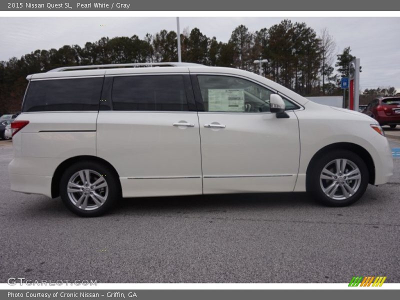 Pearl White / Gray 2015 Nissan Quest SL