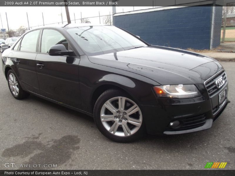 Brilliant Black / Black 2009 Audi A4 2.0T Premium quattro Sedan