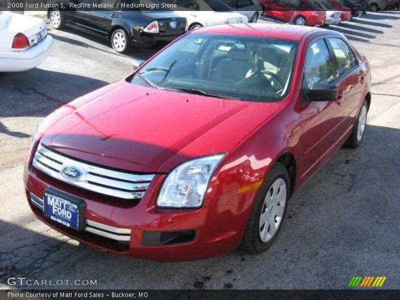 Redfire Metallic / Medium Light Stone 2008 Ford Fusion S