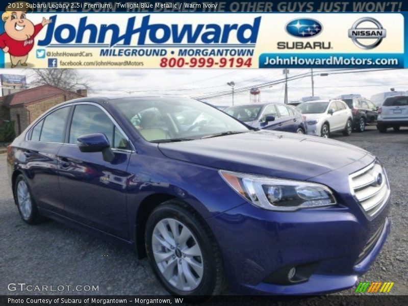 Twilight Blue Metallic / Warm Ivory 2015 Subaru Legacy 2.5i Premium