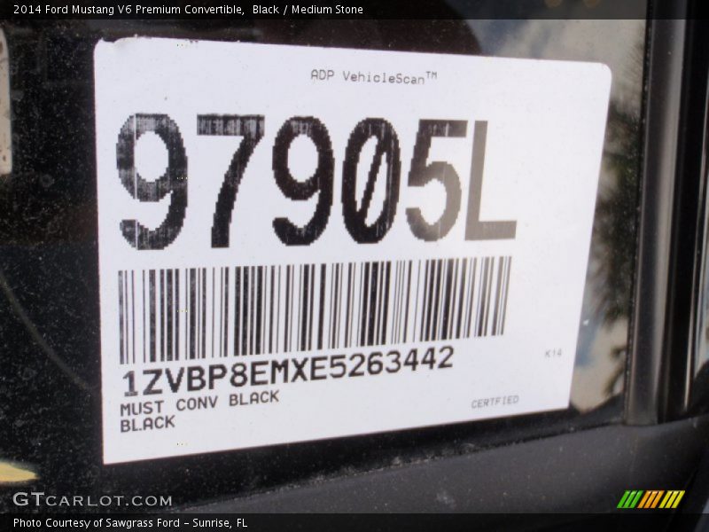 Black / Medium Stone 2014 Ford Mustang V6 Premium Convertible