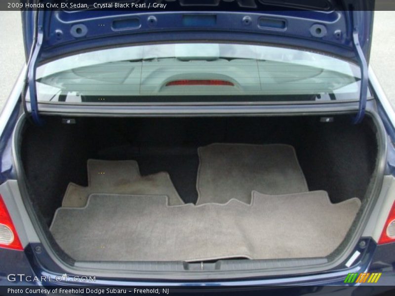 Crystal Black Pearl / Gray 2009 Honda Civic EX Sedan