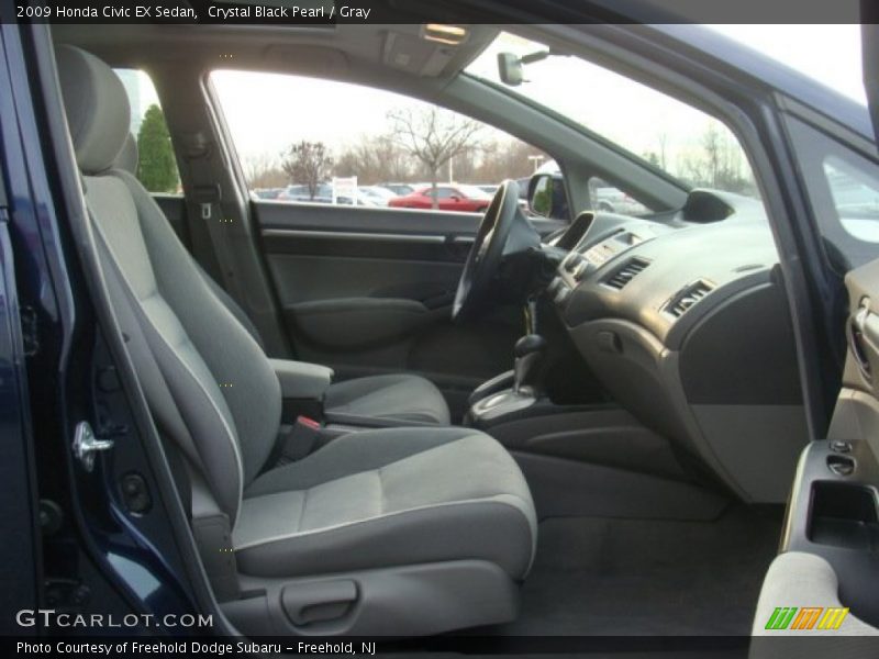 Crystal Black Pearl / Gray 2009 Honda Civic EX Sedan