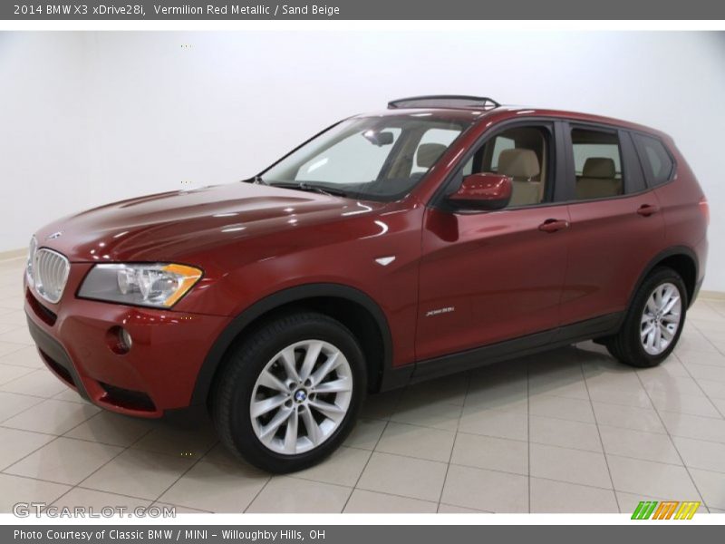 Vermilion Red Metallic / Sand Beige 2014 BMW X3 xDrive28i