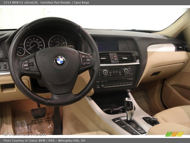 Vermilion Red Metallic / Sand Beige 2014 BMW X3 xDrive28i