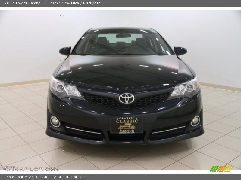 Cosmic Gray Mica / Black/Ash 2012 Toyota Camry SE