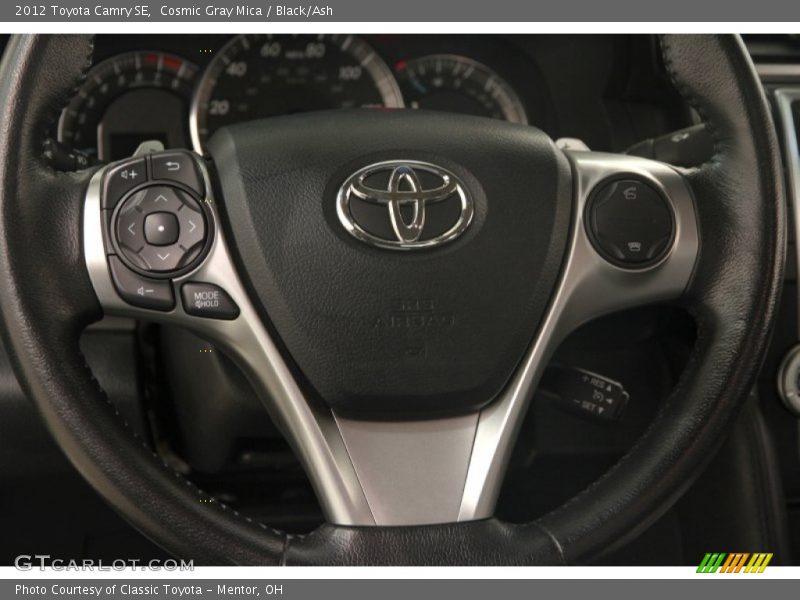 Cosmic Gray Mica / Black/Ash 2012 Toyota Camry SE