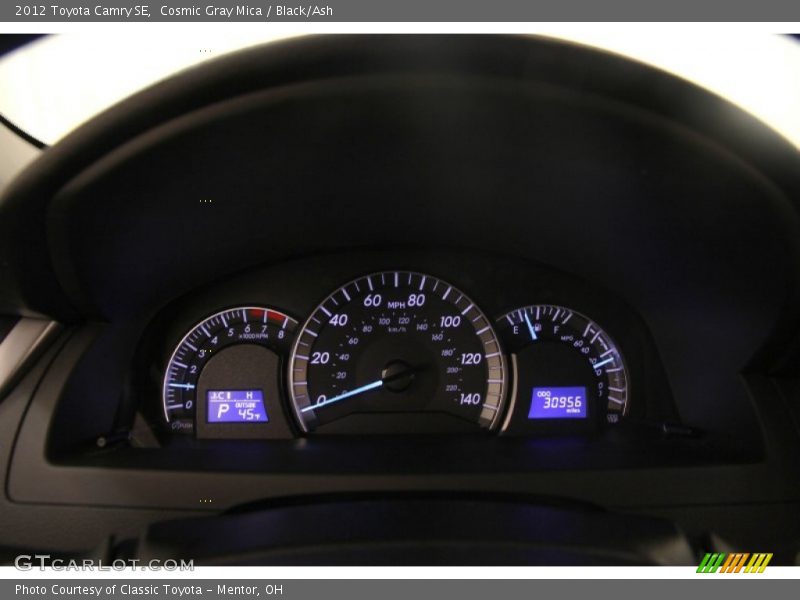 Cosmic Gray Mica / Black/Ash 2012 Toyota Camry SE