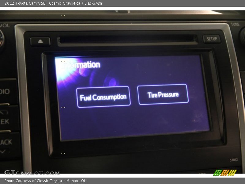 Cosmic Gray Mica / Black/Ash 2012 Toyota Camry SE