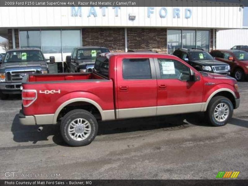 Razor Red Metallic / Camel/Tan 2009 Ford F150 Lariat SuperCrew 4x4