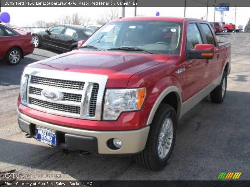 Razor Red Metallic / Camel/Tan 2009 Ford F150 Lariat SuperCrew 4x4