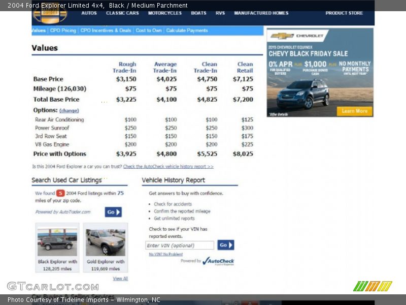 Black / Medium Parchment 2004 Ford Explorer Limited 4x4