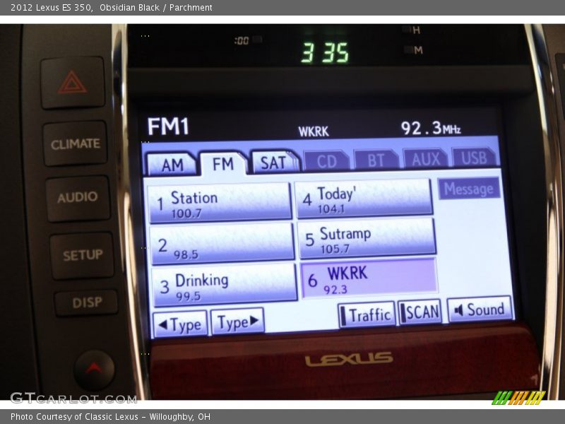 Obsidian Black / Parchment 2012 Lexus ES 350