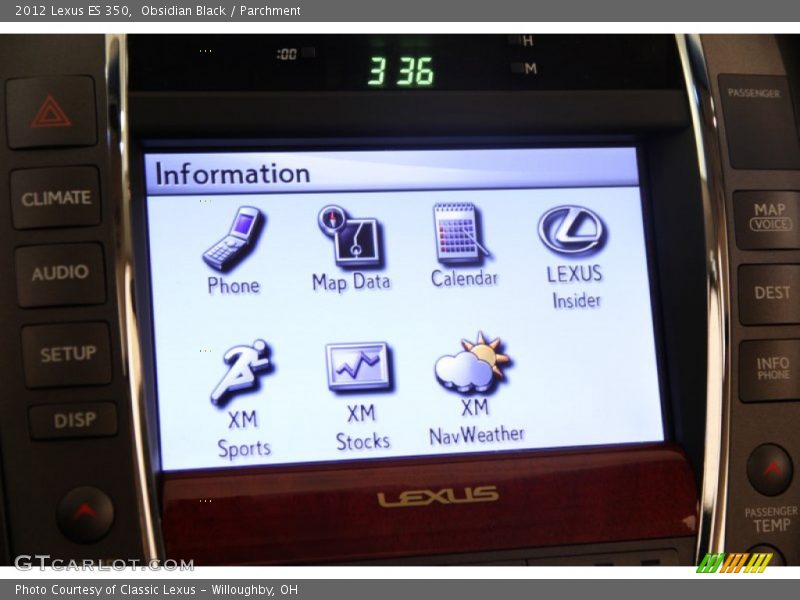 Obsidian Black / Parchment 2012 Lexus ES 350