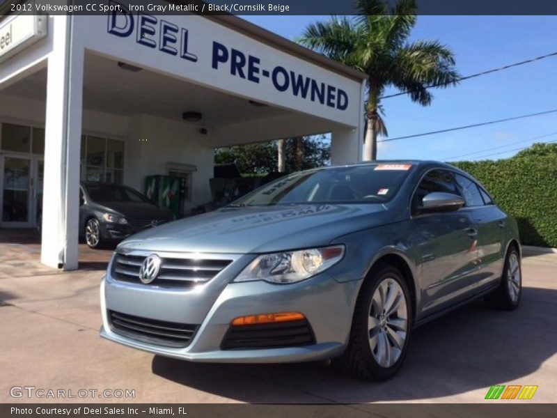 Iron Gray Metallic / Black/Cornsilk Beige 2012 Volkswagen CC Sport
