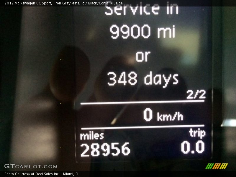Iron Gray Metallic / Black/Cornsilk Beige 2012 Volkswagen CC Sport