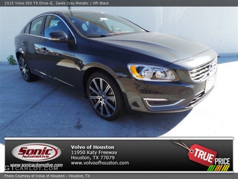 Savile Grey Metallic / Off-Black 2015 Volvo S60 T6 Drive-E