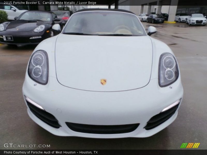Carrara White Metallic / Luxor Beige 2015 Porsche Boxster S