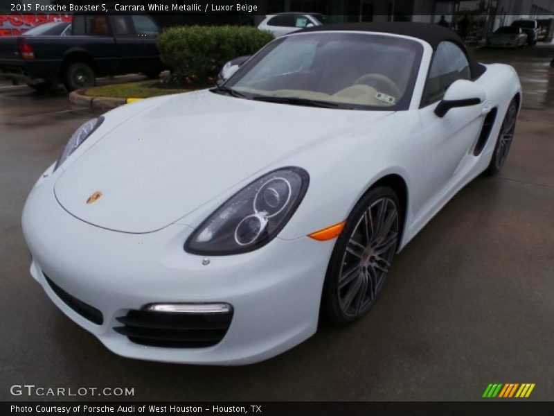 Carrara White Metallic / Luxor Beige 2015 Porsche Boxster S